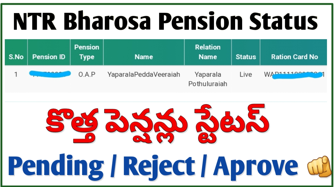 NTR Bharosa Pension Status Online